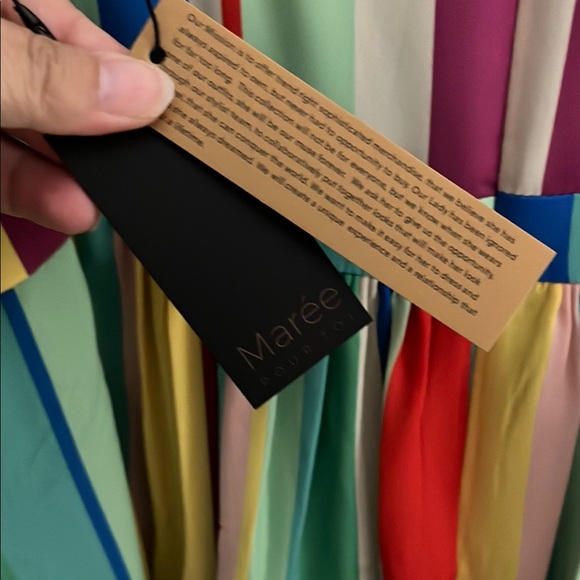 NWT Maree Pour Toi 16 Brenda Striped Sleeveless Midi Sundress - Picture 7 of 8